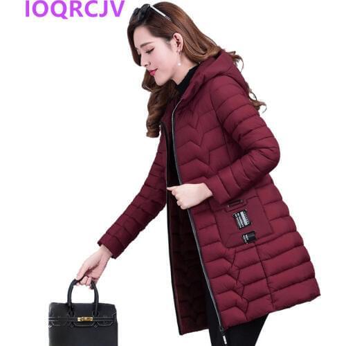 2019 Winter Autumn Women Cotton Coat Hooded Slim Long Parkas Cotton Padded Jacket Female Zipper Casual Outwear Plus Size 6XL