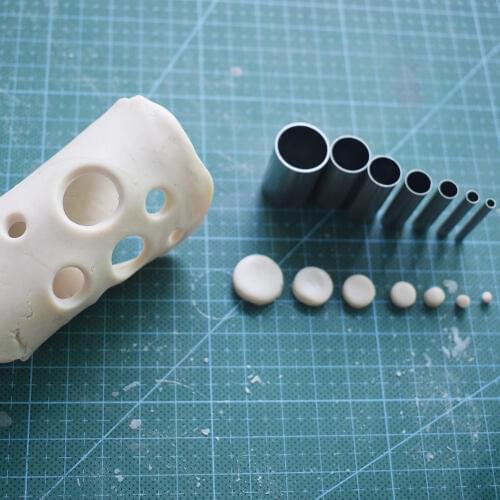 7pcs/set Pottery Modeling Tools 2mm 15mm Stainless Steel Mini Round Cutter DIY Hollow Punch Klei Ceramic Polymer Clay Tool