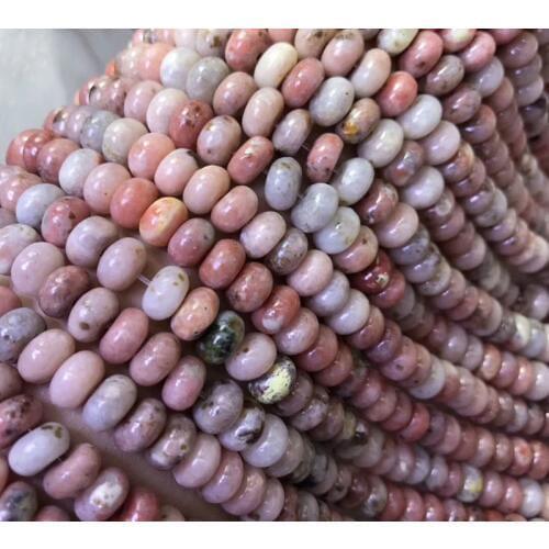AA loose beads pink opal roundel 5*8mm 14inch for DIY jewelry making FPPJ wholesale beads nature