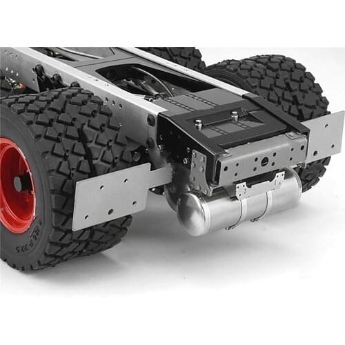 Battery Box Gas Box Tank Tail Beam Lamp Holder Bracket Set for 1/14 Tamiya Volvo FH16 FH12 RC Truck Tractor Accessories