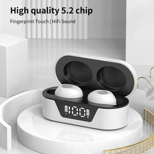 Wireless 5.2 bluetooth headset TWS Game Earphone Long Standby Time Digital Display HiFi Gaming In-ear Touch stereo