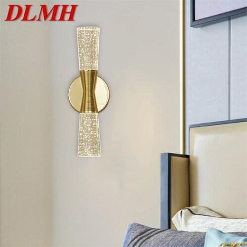 DLMH Crystal Wall Lamp Sconce LED Fixture Modern 220V 110V Aluminum Indoor Wall Lights For Bedroom Living Room Office Hotel