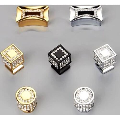 Crystal Diamond Cabinet Drawer Door Knobs Kitchen Closet Cupboard Drawer Handle Pulls Bathroom Furniture Handle DIY Home Decor