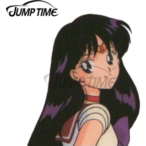 JumpTime 13 x 6.8cm Aesthetic Sailor Mars Car Stickers Waterproof DIY 3D Sticker Bumper Custom Printing Window Decal Decoration