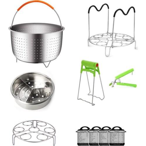 Stainless Steel Steamer Basket Instant Pot Accessories for 3/6/8 Qt Instant Pot Pressure Cooker with Silicone Covered Handle