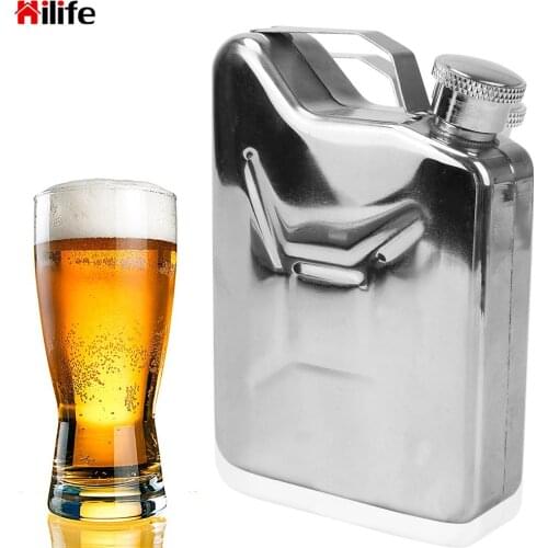 Creative Stainless Steel Flagon Hip Flask Portable Whisky Wine Pot Personalized Men Gift Drinkware for Whiskey Liquor 5 oz