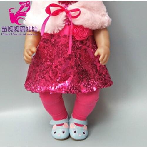 Baby doll winter dress + legging pants + scarf for 18 inch doll Clothes children girl Christamas New year present