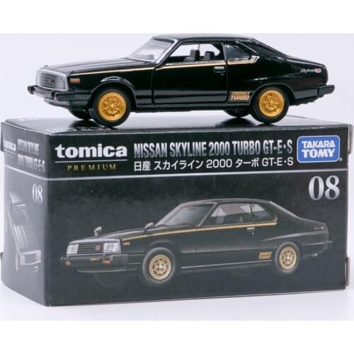 Takara Tomy Tomica Premium 08 Nissan Skyline 2000 Turbo GT-E.S Black Scale 1:63 Mini Diecast Car Model Toys #8