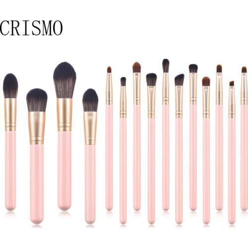 CRISMO Makeup Brushes Set Professional Powder Foundation Eye Shadow Brow Lip Make Up Brushes Cosmetics Tools Soft Synthetic Hair