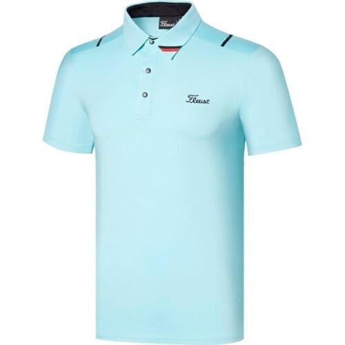 Golf Wear Quick Drying Golf Clothing Mens Outdoor Sports Leisure Sweat Fast Dry Breathable Polo Shirt Summer Thin Top