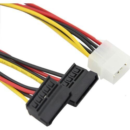 4Pin IDE Male to Dual SATA Y Splitter Female HDD Adapter Cable Converter Extension Cable For Serial ATA Hard Drives CD ROM Drive