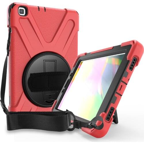 Kickstand Cover for Samsung Galaxy Tab T290 T295 Shockproof Silicon Tablet Heavy Duty Case With Shoulder Strap