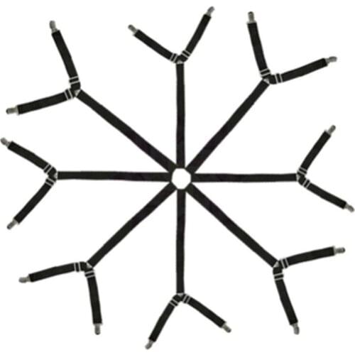 Adjustable 6 Straps/8 Straps Bed Sheet Clip Quilt Holder Straps Elastic Sheet