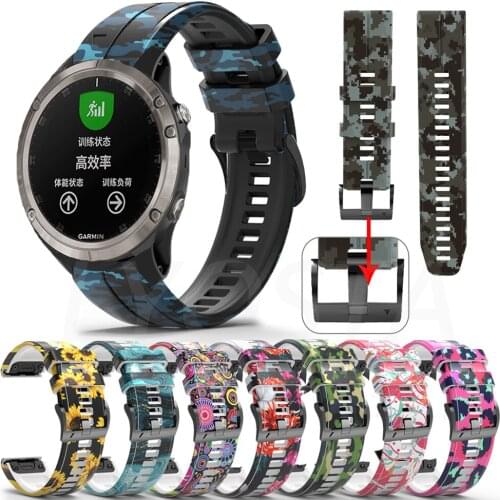 22 26MM Quick Release Watchband Strap for Garmin Fenix 6 6X Pro 5 5X Plus 3 HR 935 945 Watch Silicone Easyfit Wrist Band Pемешок