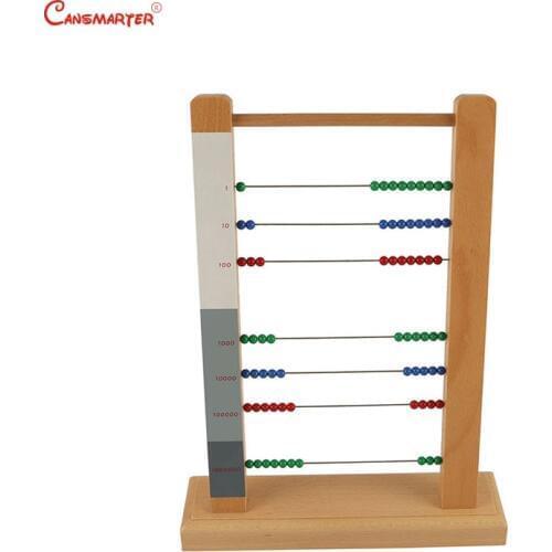 Soroban Abacus Frame Toy Children Montessori Materials Educational Game Teaching Aids Learning Math Toys Wooden Friendly MA070-3