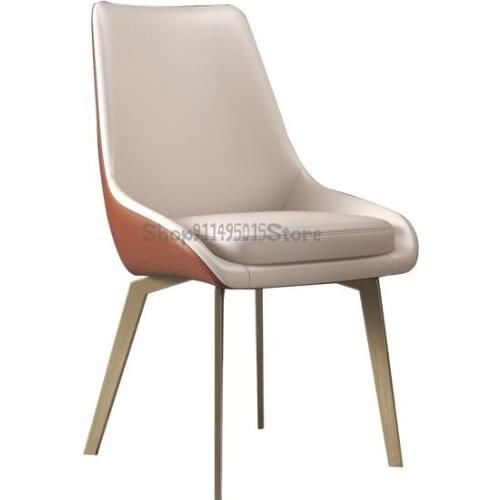 Light Luxury Dining Chair Home Modern Minimalist Backrest Makeup Study Milk Tea Shop Restaurant Net Red Leather Chair