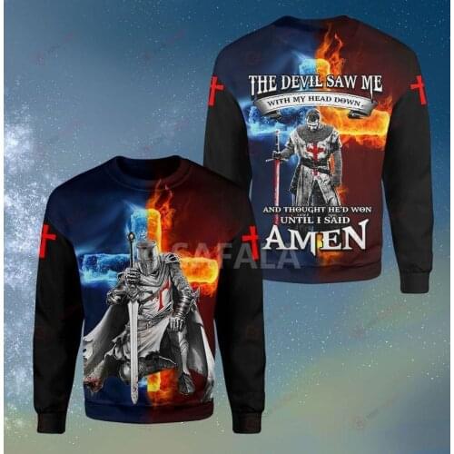 Jesus Christ Amen head down 3D All Print Plus Hoodie Man Women Harajuku Outwear Zipper Pullover Sweatshirt Casual Unisex Jacket