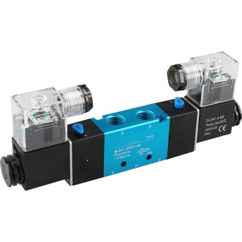 High Quality Double Control Solenoid Valves 4V220/4V320/4V420/ Voltage DC24V/AC220V
