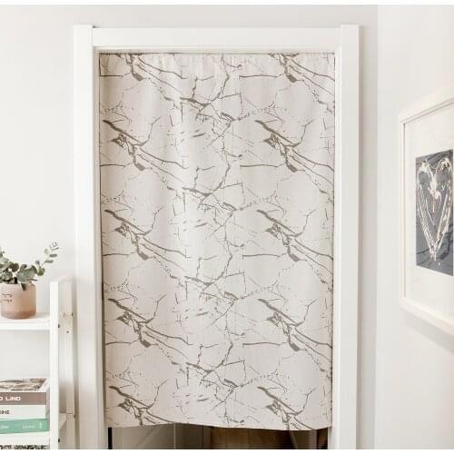 Bedroom door curtain marble printing door curtain kitchen divider hanging curtain bathroom half curtain without rod room valance