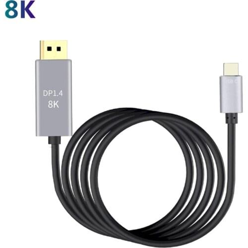 1.8M Type C to Display Port Displayport 8K 30HZ Male DP to Fmale Cable Adapter Converter For MacBook for PC Laptop HD Projector