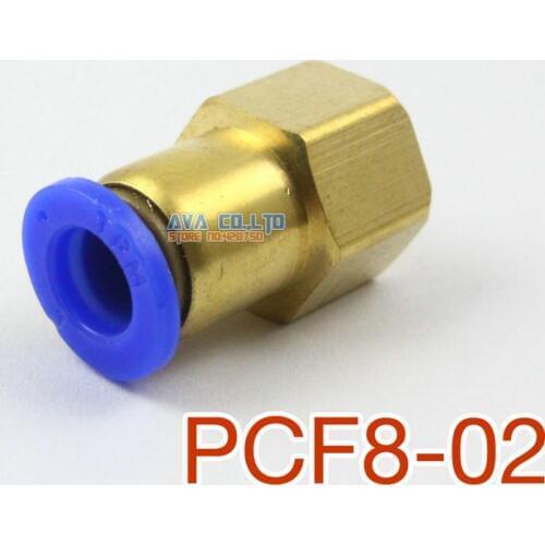 10 Pieces Tube OD 8mm x 1/4" BSPT Female Straight Pneumatic Connector Push In To Connect Fitting
