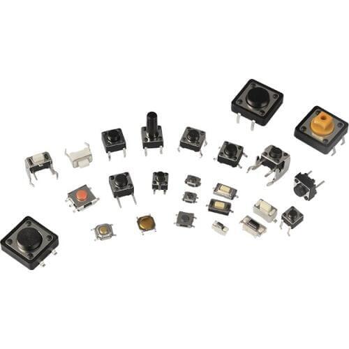 125Pcs Micro Push Button Tact Switch Reset 25Types Mini Leaf Switch SMD 2*4 3*6 4*4 6*6