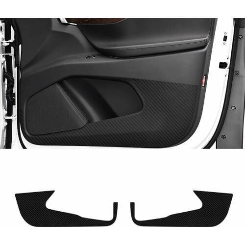 2pcs Carbon Fiber Style Car Door Anti Kick Pad Film Sticker For Tesla Model X 2016-2018