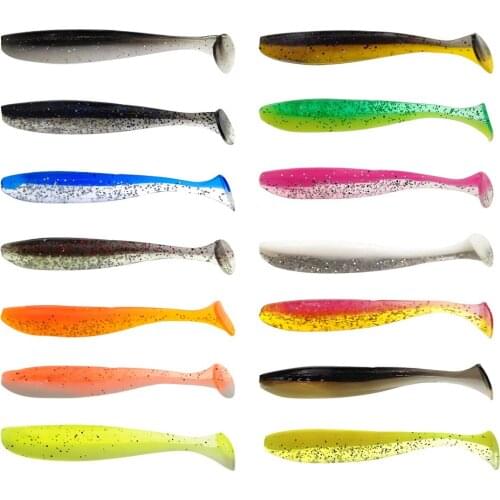 20pcs Pack Paddle Tail Soft Artificial Swimbait Fishing Bait Fishing Wobblers Lure Worm Bass Fishing 5.5cm 7.5cm Shad T-Tail Ima
