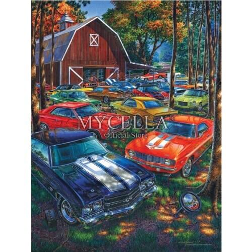 5D Diy Diamond Painting Cars & Truck Fall Diamond Embroidery Standard Car Cross Stitch Mosaic Pattern Full Rhinestone Home Decor