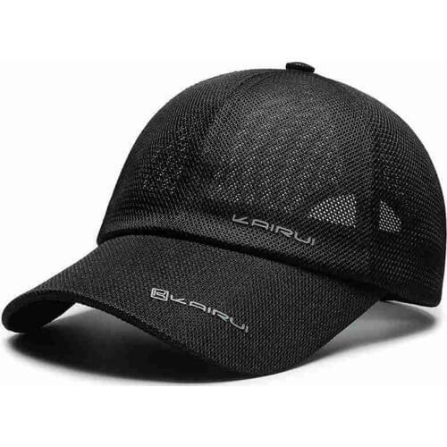 Hat mens spring and summer new shade sunscreen mesh baseball cap middle-aged and elderly outdoor sports breathable cap