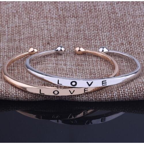 LOVE letters bracelet, exquisite fashion lovers bracelet, opening adjustable size the best gift for valentines day