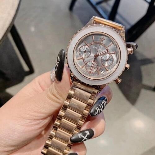 Unisex Full Steel Watches for Men Women Multi Functional Workable 6 Hands Analog Calendar Watch Waterproof Wrist watch Quartz