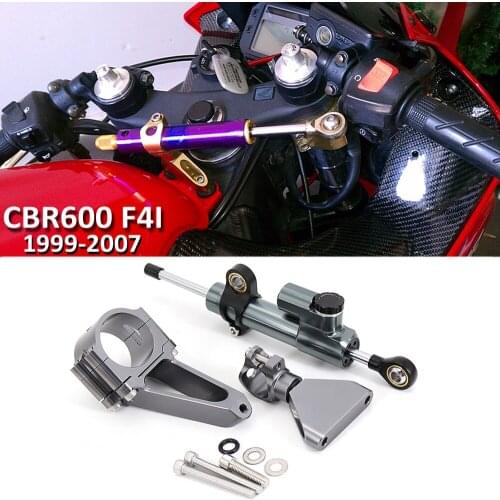 CNC Motorcycle For HONDA CBR600 Steering Dampers Stabilizer Bracket Mount Kit Support F4i CBR600 1999-2007 2002 2003 2004
