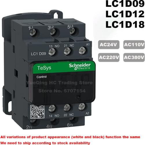 Schneider Electric LC1D12M7C Coil 220VAC Contactor Relay TeSys D 3P 12A 1NO+1NC Load Standard LC1D Brand New Original Export