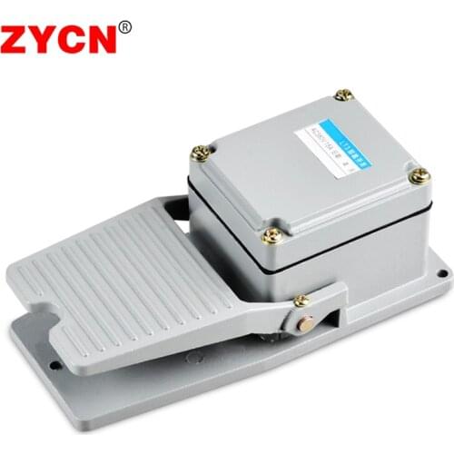 LT-3 Foot Pedal Power Switch Controller AC 380V 15A 1NO 1NC Momentary Treadle Cable Gland Iron Shell Bending Shearing Machine