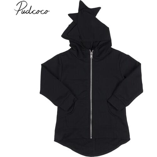 2017 Brand New Toddler Infant Child Kids Boy Girls Long Sleeve Dinosaur Animals Jacket Coat Hooded Outerwear Autumn Clothes 1-7T