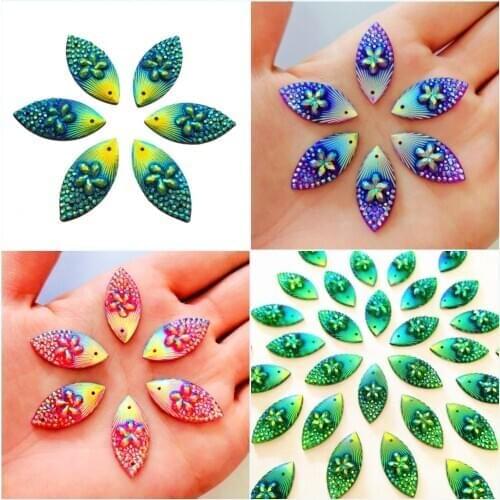 MARQUISE Resin 11x23mm Loose Women Lady Clothes Costumes Accessories Gems Stones Crystals Rhinestones Sew on Wedding Dress Charm