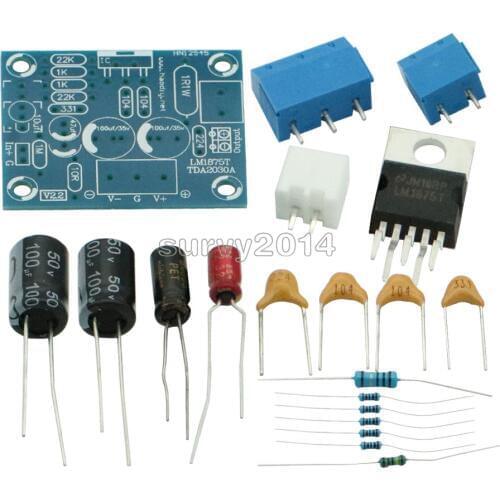 20W HIFI LM1875T Mono Channel Amplifier Board Stereo Audio Amplifier Module Kit for DIY Integrated Circuits