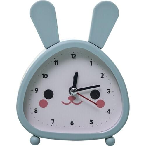 Cartoon Bedside Animal Alarm Clock Simple Mute Cute Alarm Clock Bedroom Children Girl Despertador Nina Rabbit Home Clock OO50AC