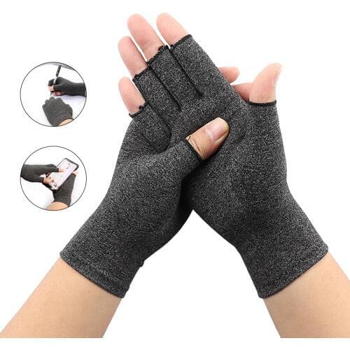 Outdoor Compression Skiing Gloves Therapy Fingerless Gloves Rheumatoid Arthritis Pain Relief Rehabilitation Training