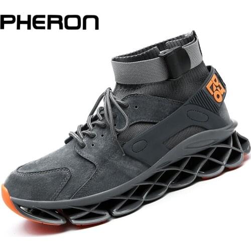 New High Top Blade Series Sports Shoes Cushioning Running Shoes for Men Wearable Sole Professional Athletic Black Jogging Shoes