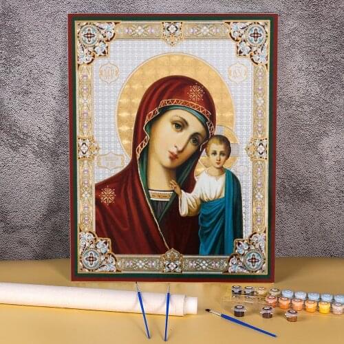 Region Orthodox Icon Coloring By Numbers Painting Package Oil Paints 50*70 Paiting By Numbers Handmade For Wholesale