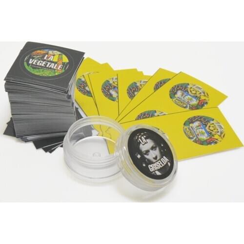 100 PCS 3g/5g Empty Jars Refillable Bottles Container Small Round Powder Little Cream Series With Stickers Label Stock Capsules