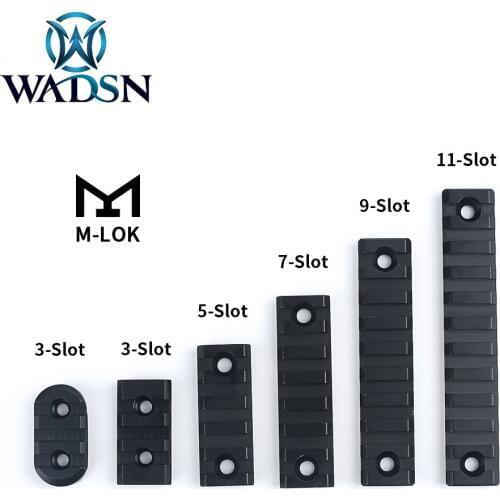 WADSN 3/5/7/9/11/12 Slot Tactical M-LOK Picatinny Rail Aluminum Airsoft Handguard Rifle Scope Base Rail Hunting Gun Accessories