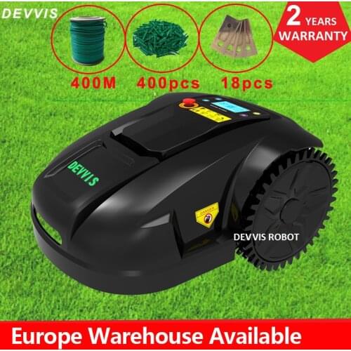 Smartphone APP Contorl Gyroscope Intelligent Grass Cutter Robot With 4.4AH Li-ion Battery+200m wire+200pcs pegs