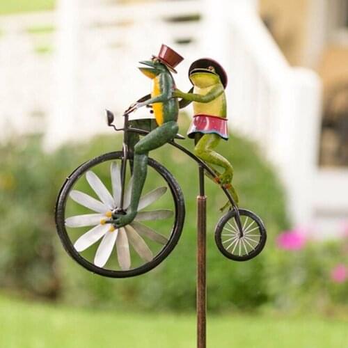Vintage Bicycle Metal Wind Spinner Animal Motorcycle Windmill Garden Decoration Outdoor Yard And Garden Home Decor