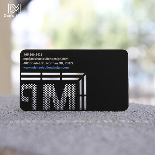 Hollow stainless steel business card production metal business card stainless steel card metal membership card