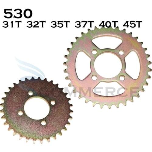 80MM sprocket 31T/32T/35T /37T/40T/45T rear wheel sprocket gear suitable for karting ATV four-wheel off-road vehicle 530 chain
