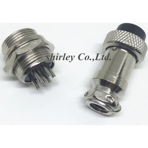 10pair GX16-6 6Pin 16mm Male & Female Butt joint Connector kit GX16 Socket+Plug,RS765 Aviation plug interface