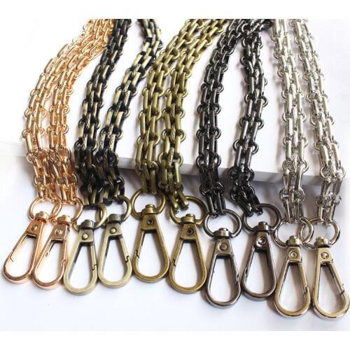 120cm Metal Chain Strap for Handbag Handle DIY Purse Replacement for shoulder Bag straps Silver Chain Belt for Bag Accessories